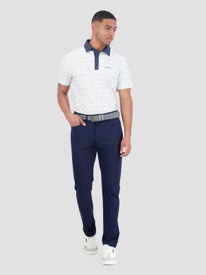 Camisa Polo Ben Sherman Polka Dots Tech Jersey Sports Fit Blancas | VUI-243850