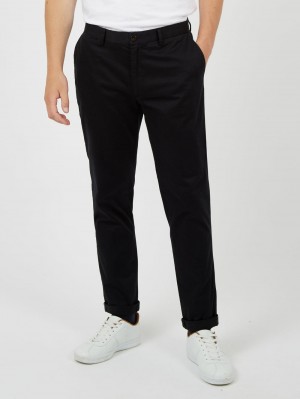 Pantalon Ben Sherman Signature Slim Stretch Chino Negras | YEG-456137