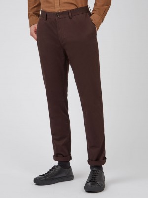 Pantalon Ben Sherman Signature Slim Stretch Chino Rojas | EUW-085364