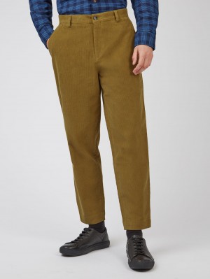 Pantalon Ben Sherman Tapered Corduroy Marrones | BOM-610237