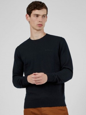 Prendas De Punto Ben Sherman Signature Crewneck Negras | NJA-780526