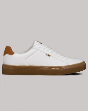 Zapatillas Ben Sherman Crowley Blancas Marrones | OZV-158274