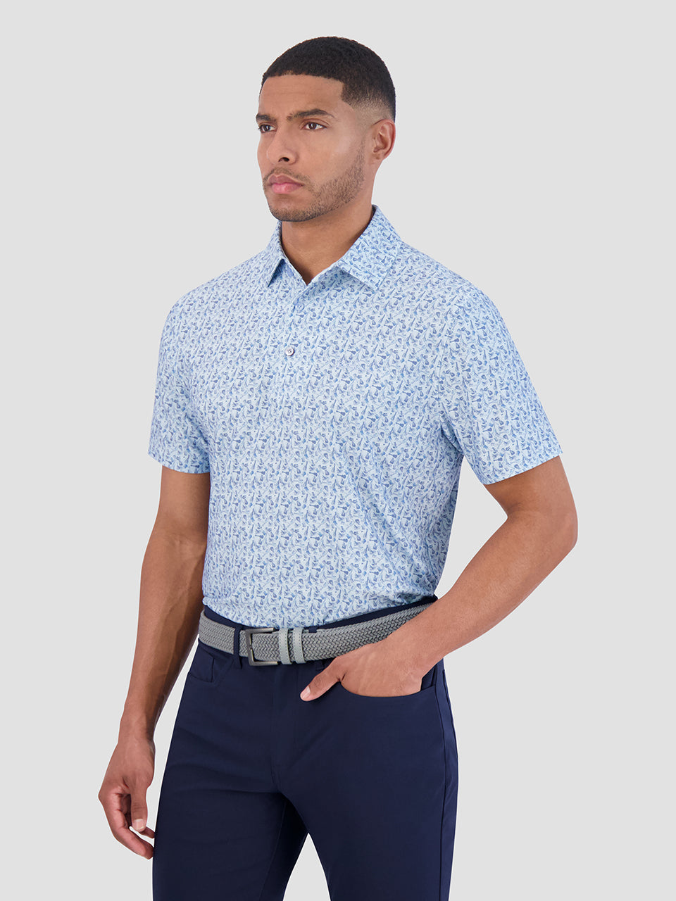 Camisa Polo Ben Sherman Mini Guitar Tech Jersey Sports Fit Azules | WJZ-640193