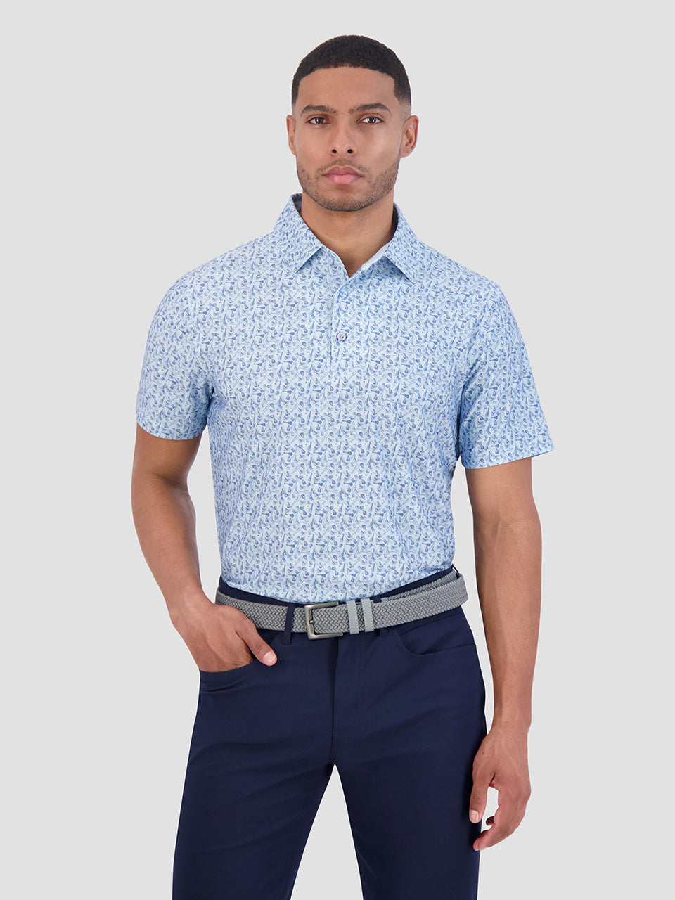 Camisa Polo Ben Sherman Mini Guitar Tech Jersey Sports Fit Azules | WJZ-640193