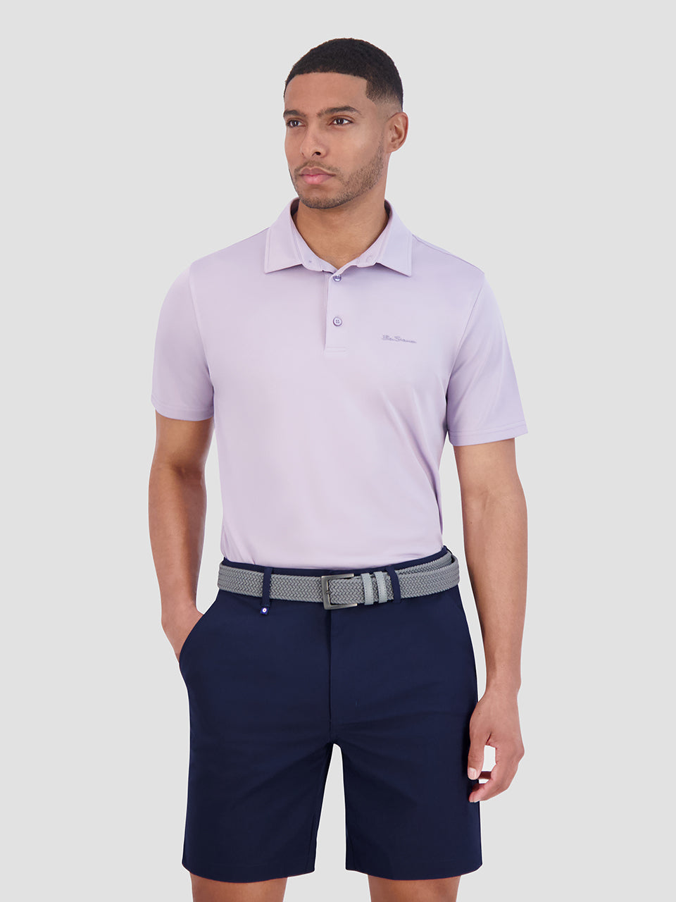 Camisa Polo Ben Sherman Solid Air Pique Sports Fit Moradas | DIN-073492