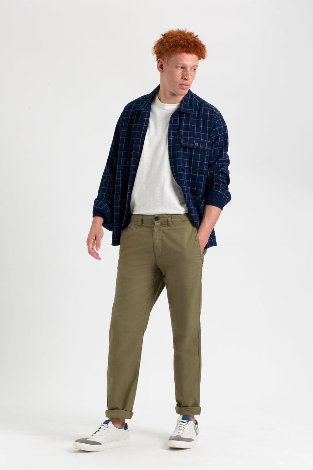 Pantalon Ben Sherman Beatnik Oxford Slim Taper Garment Dye Chino Verde Oliva Claro | EZY-051463