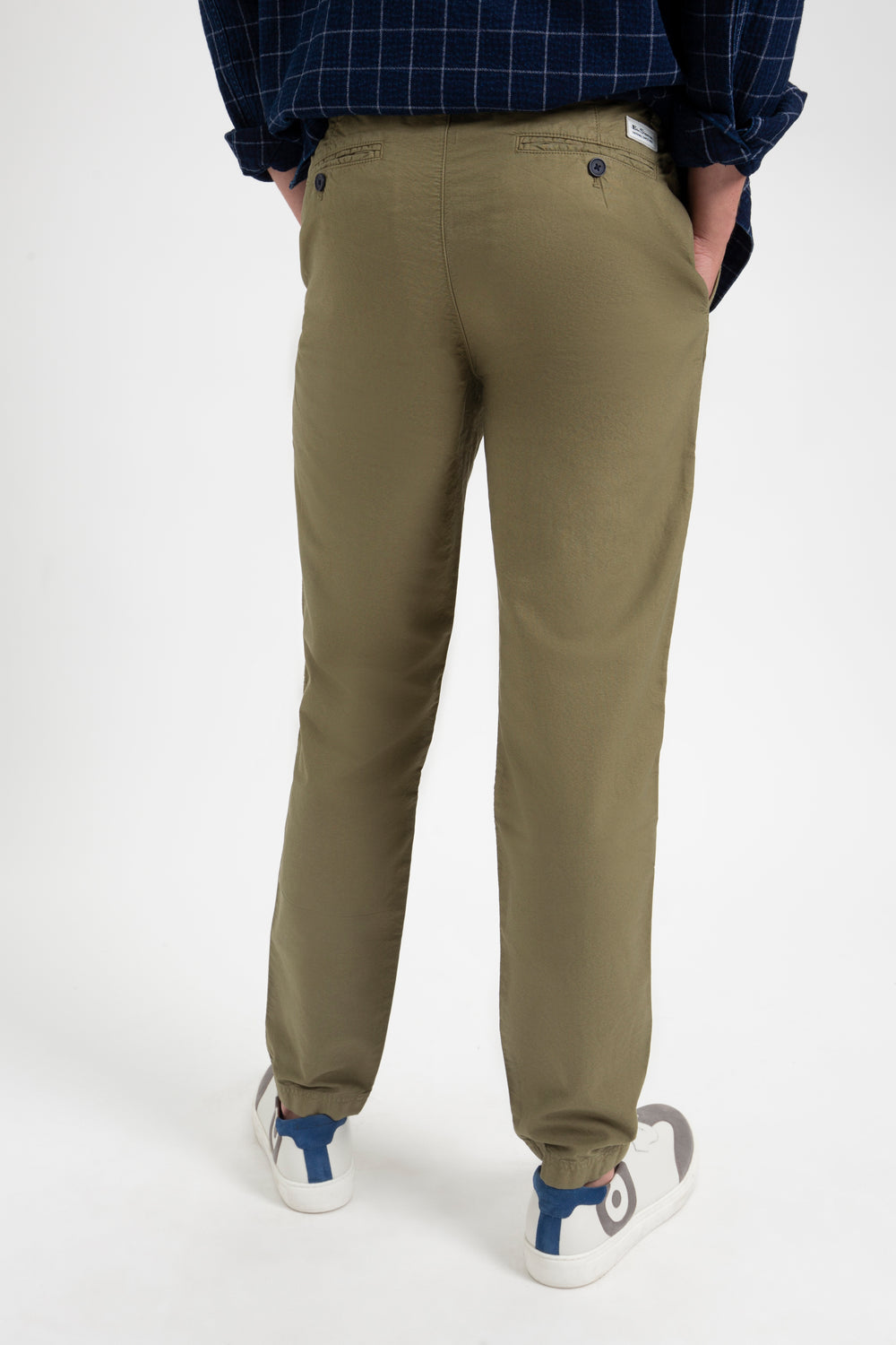 Pantalon Ben Sherman Beatnik Oxford Slim Taper Garment Dye Chino Verde Oliva Claro | EZY-051463