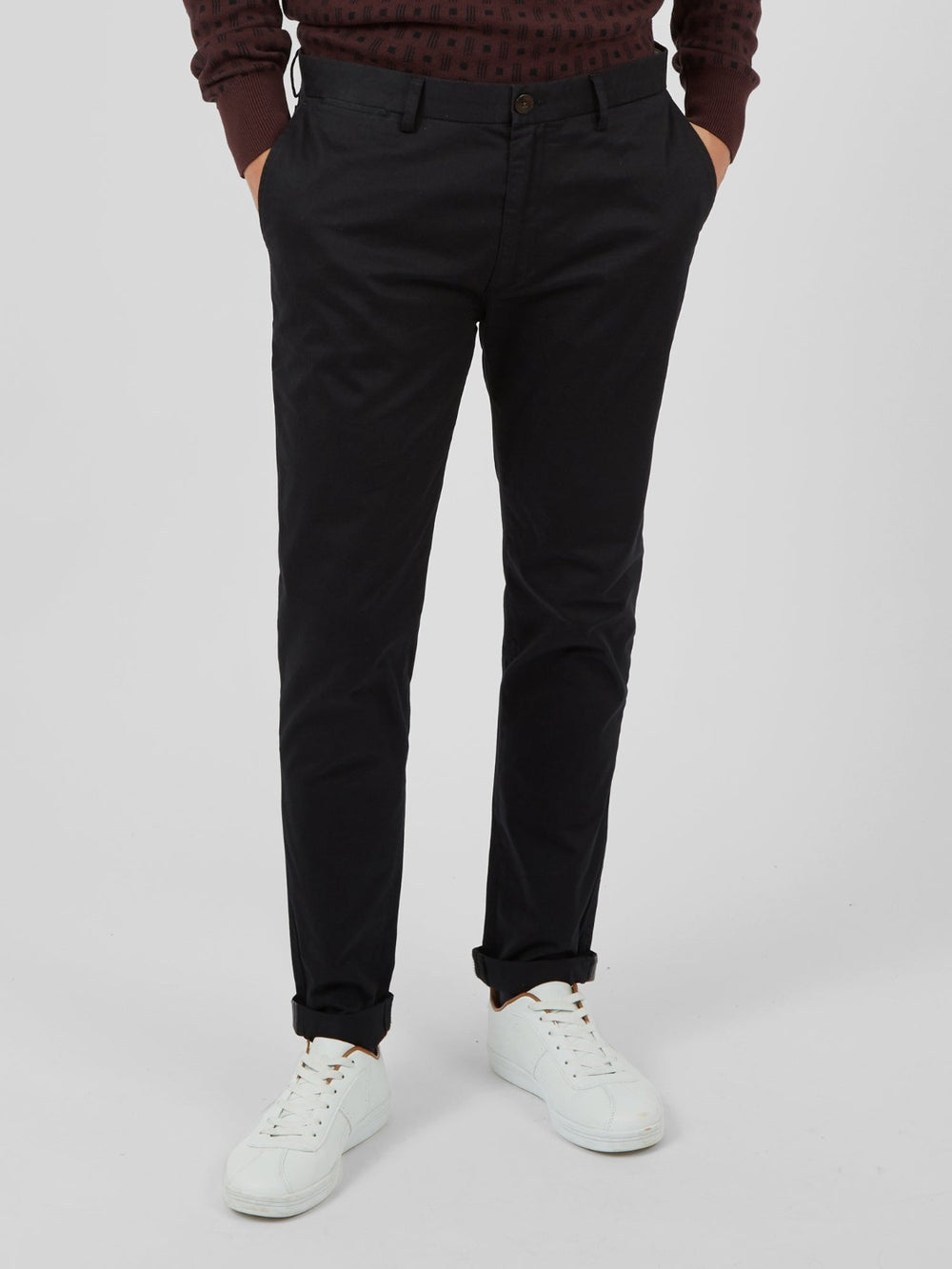 Pantalon Ben Sherman Signature Skinny Stretch Chino Negras | BCL-148035