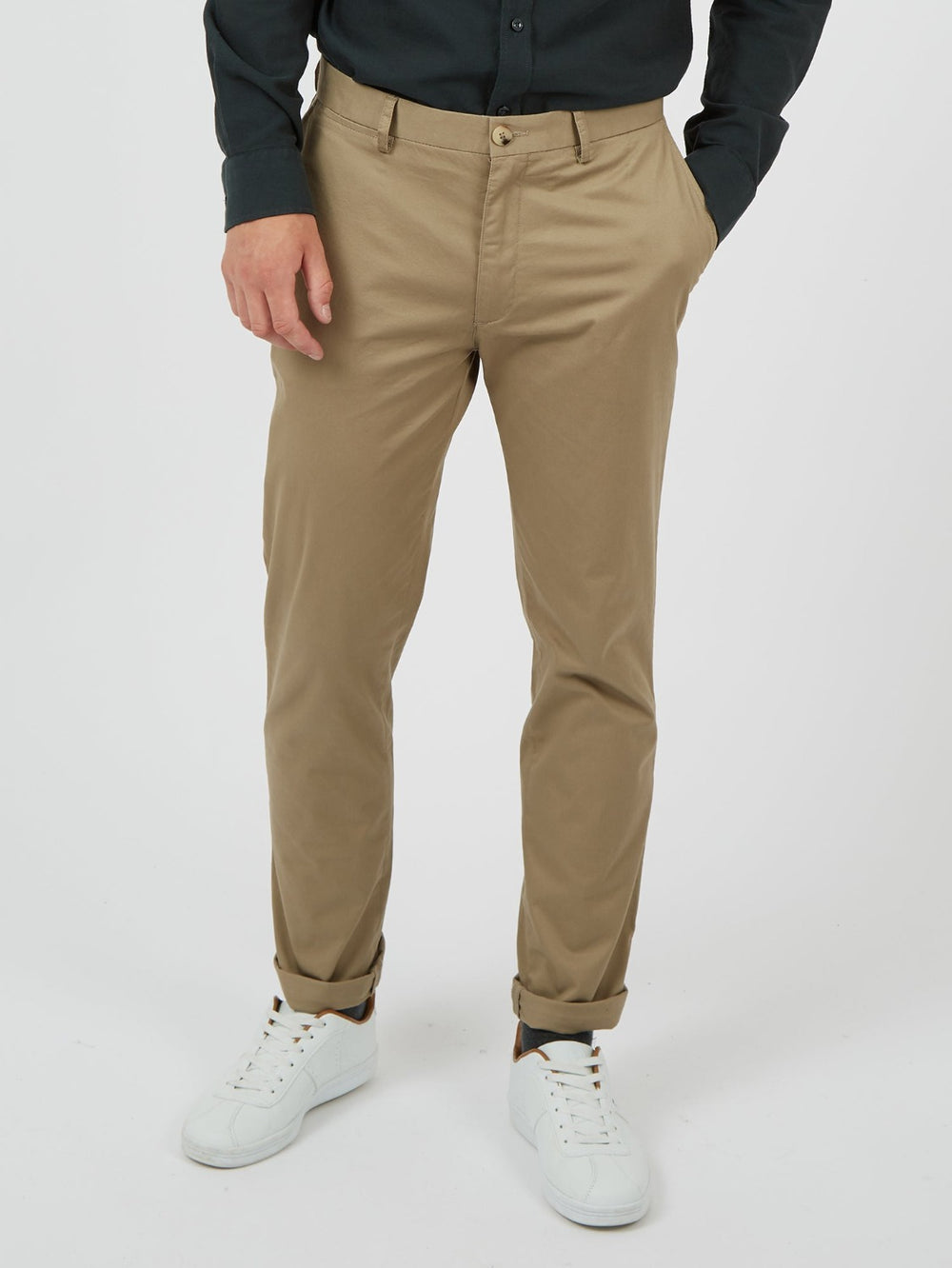 Pantalon Ben Sherman Signature Skinny Stretch Chino Gris | KHR-506142