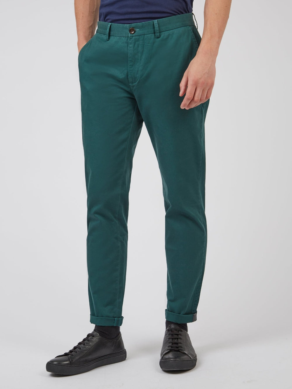 Pantalon Ben Sherman Signature Slim Stretch Chino Verde | NYL-482017