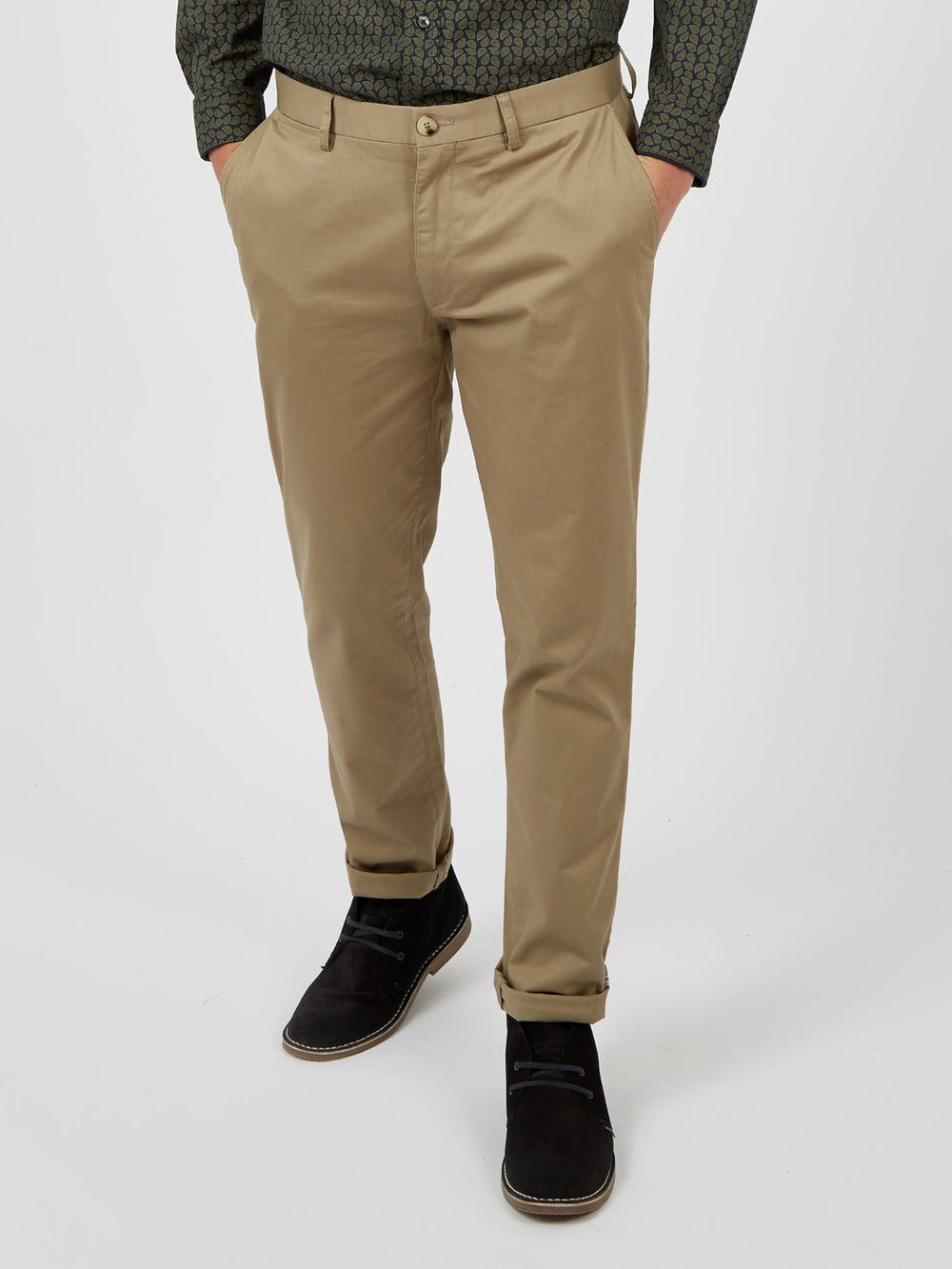 Pantalon Ben Sherman Signature Slim Stretch Chino Gris | KBE-724850