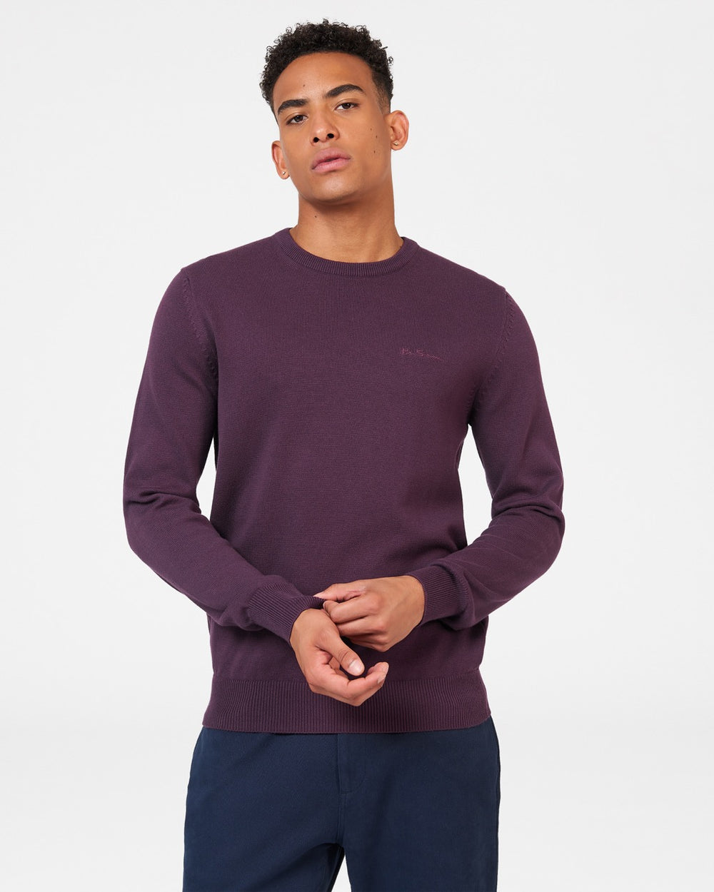 Prendas De Punto Ben Sherman Signature Crewneck Moradas | HOQ-940728