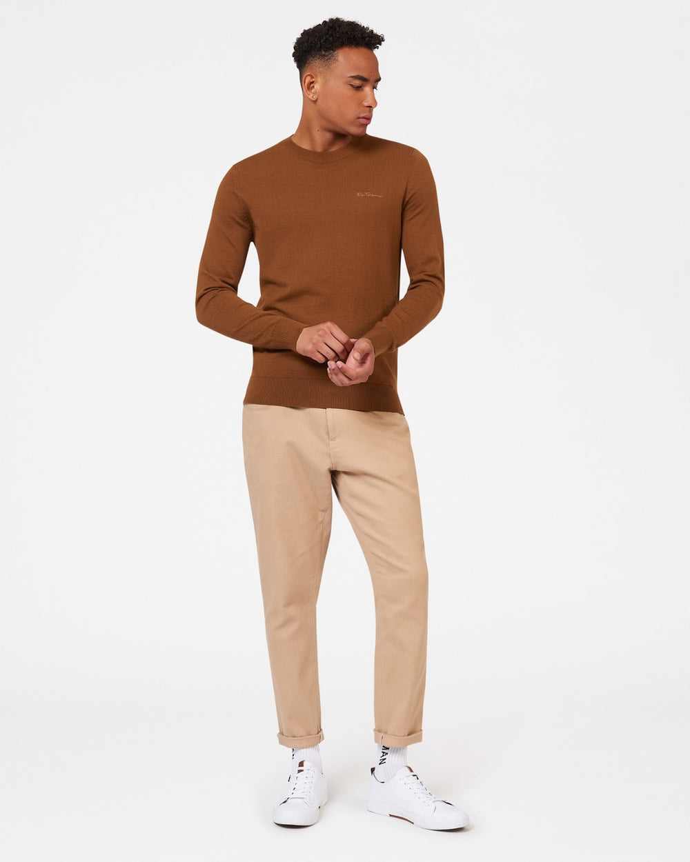 Prendas De Punto Ben Sherman Signature Merino Crewneck Marrones | UJM-879341